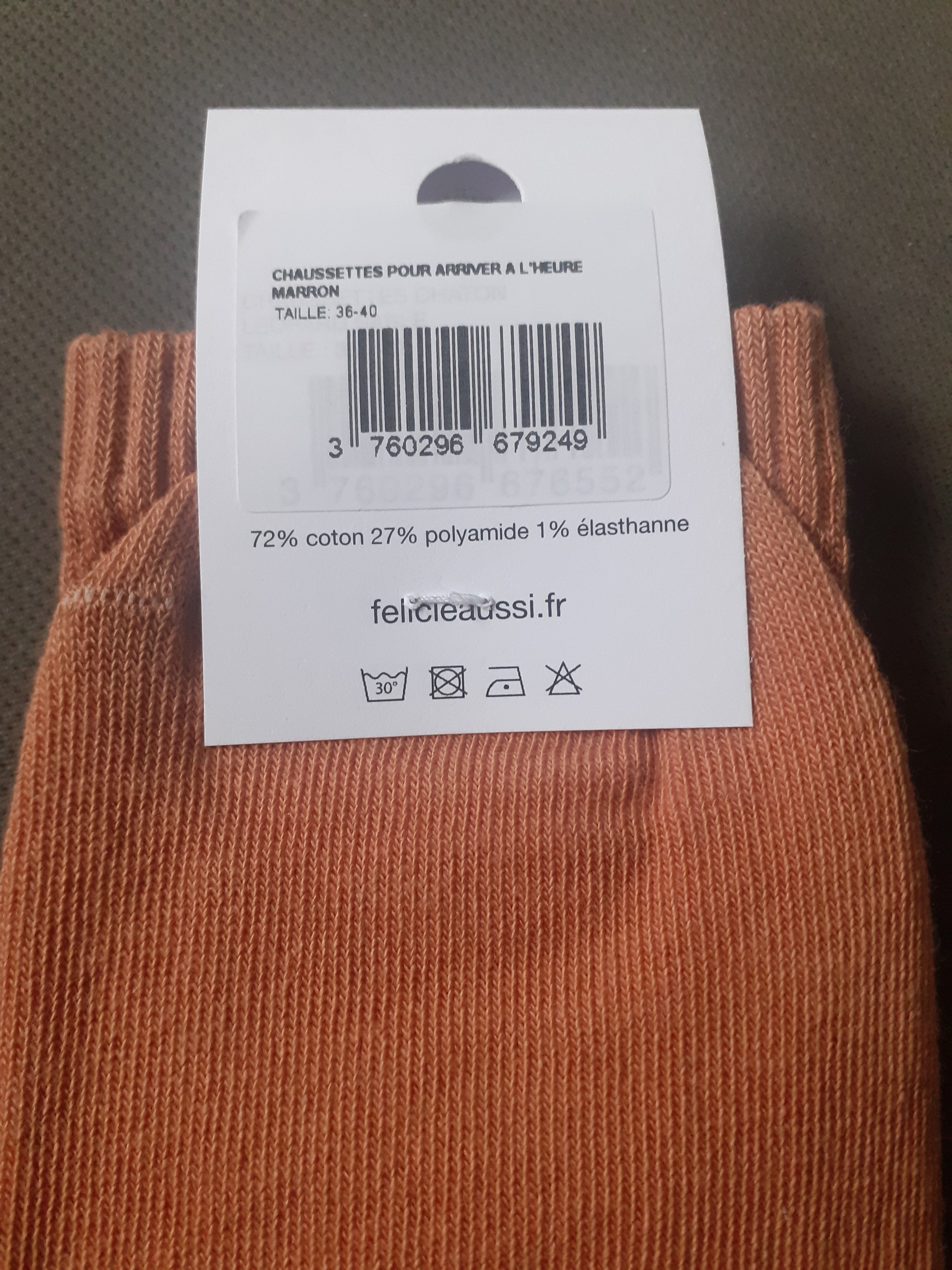Chaussettes - POUR ARRIVER A L'HEURE - caramel 36/40