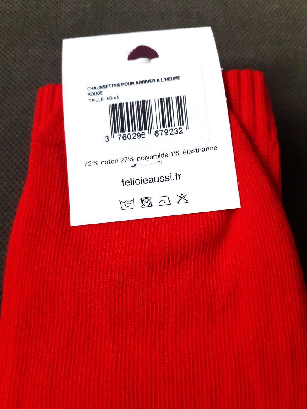 Socks - Pour Arriver à l'Heure - red 40/45