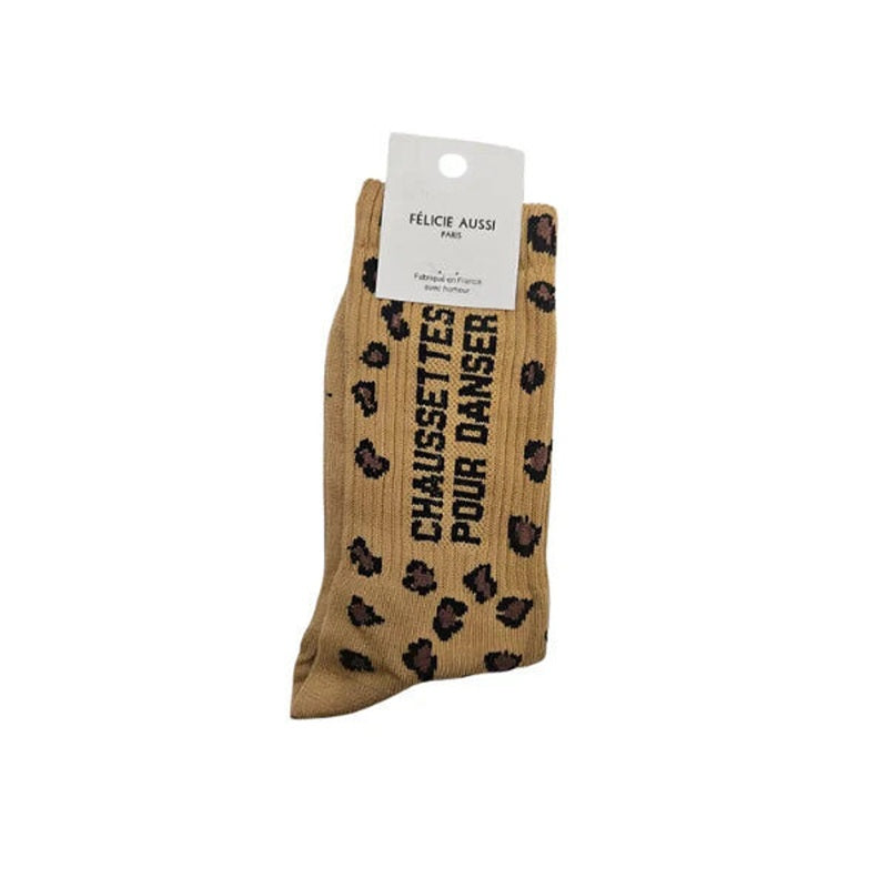 Félicie Aussi chaussettes pour danser léopard 36-40