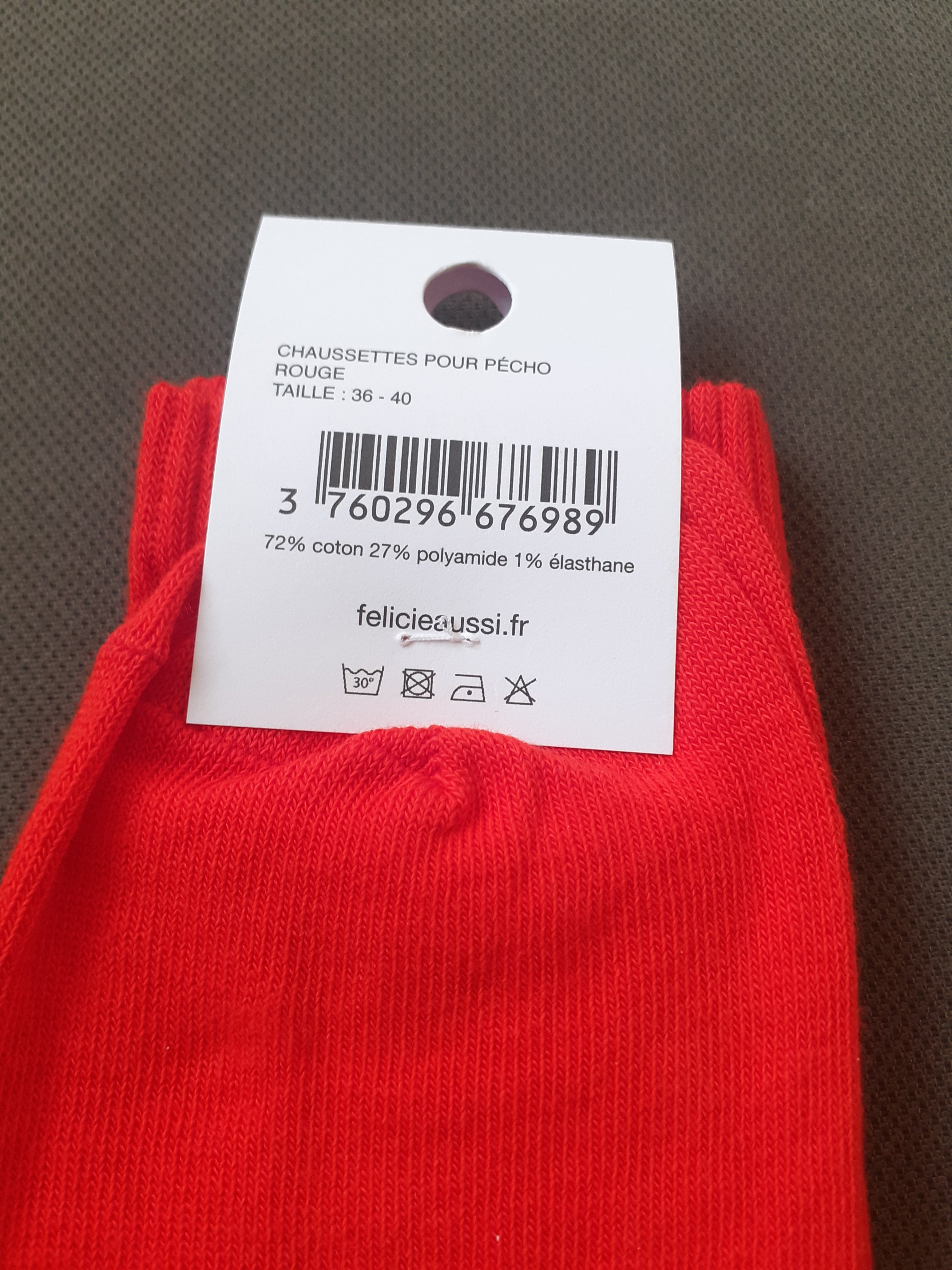 Chaussettes - PECHO - rouge 36/40