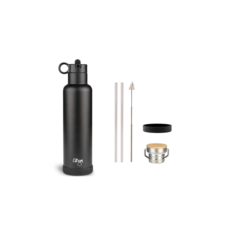 Citron - Bouteille isotherme 750ml - Black (2 bouchons)