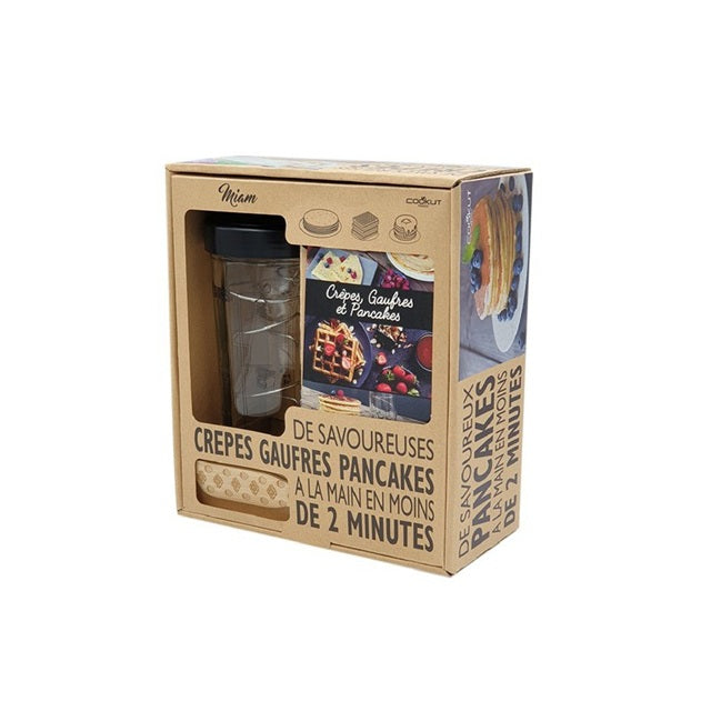 Crêpe, Pancake, Waffle Shaker Set with Spatula & Recipe Booklet