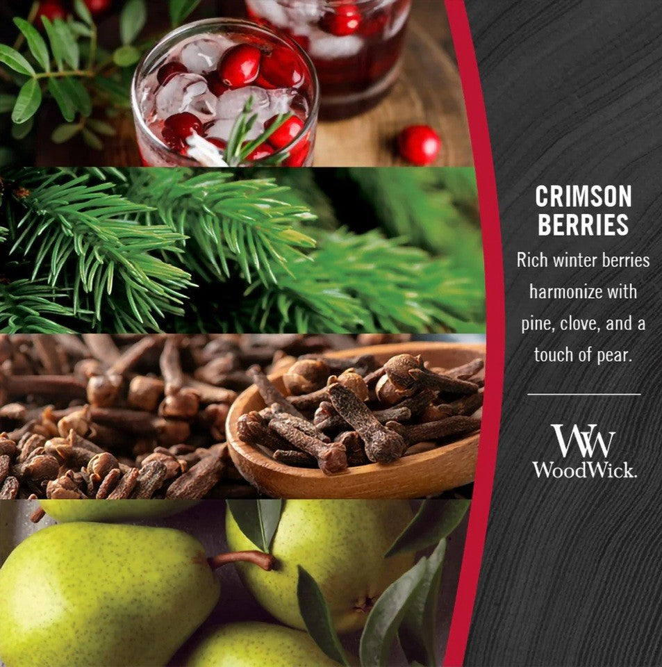 Woodwick Ellipse Crimson Berries 453g