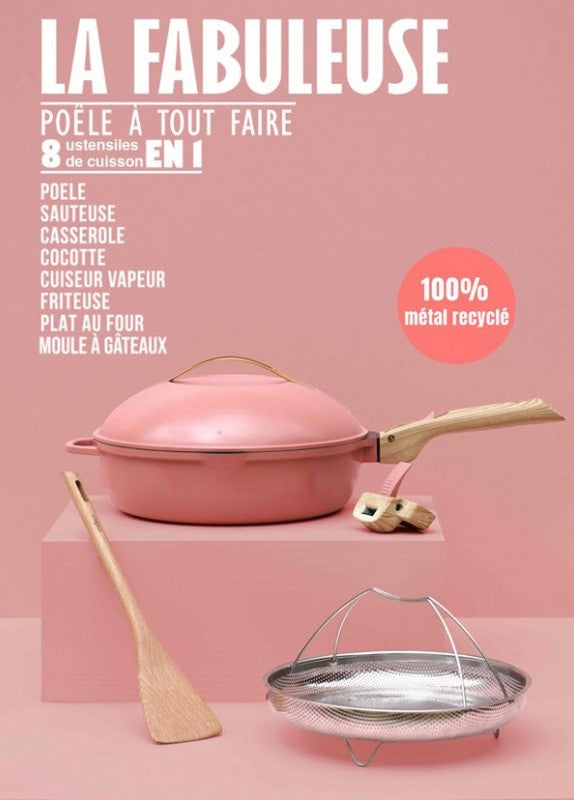 La FABULEUSE poêle – 28cm – Pivoine