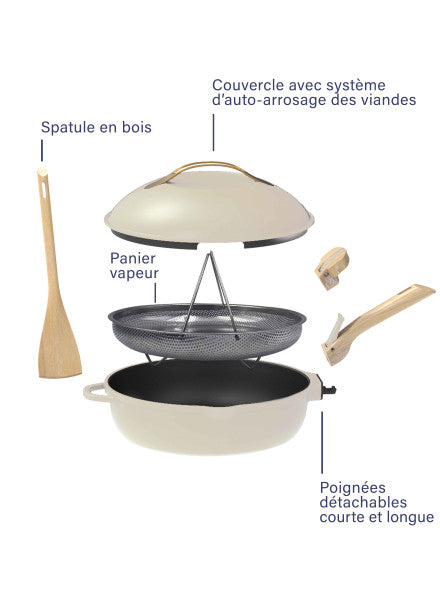 La FABULEUSE poêle – 28cm – Meringue