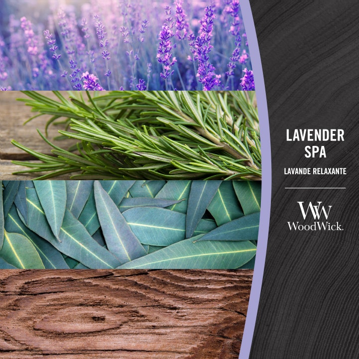 Woodwick Medium Lavender Spa (Relaxing Lavender) 275gr