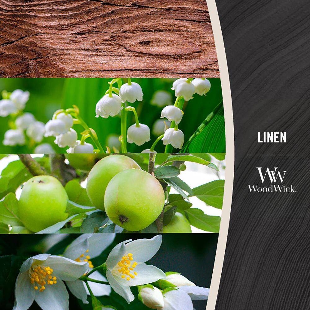 Woodwick Mini Linen (Clean Linen) 85g