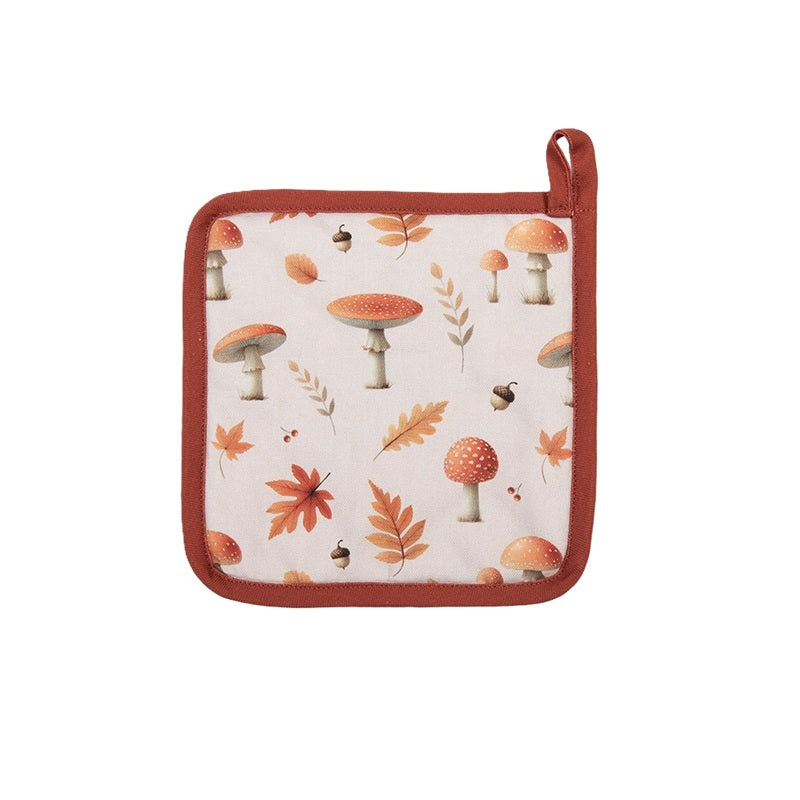 Clayre & Eef manique champignons & feuilles