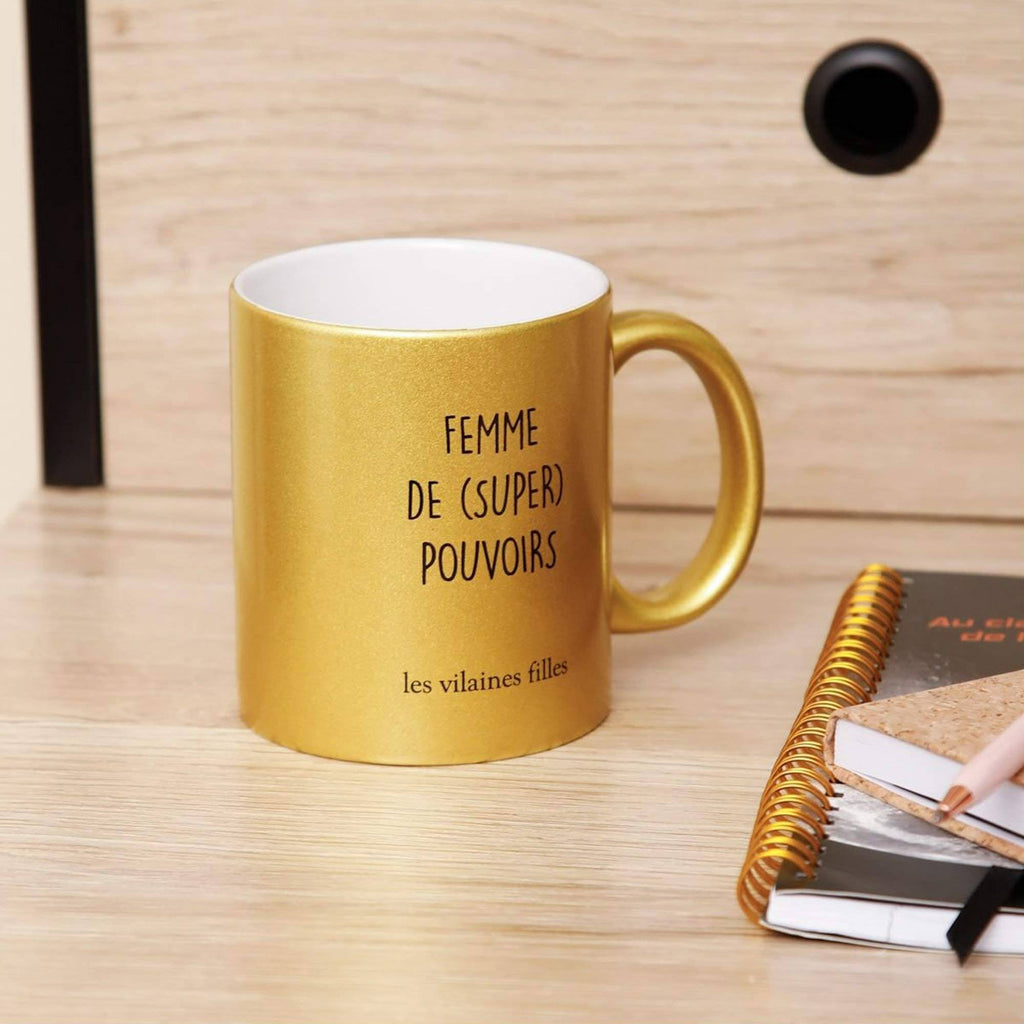 Gold Glitter Mug - Woman with Superpowers