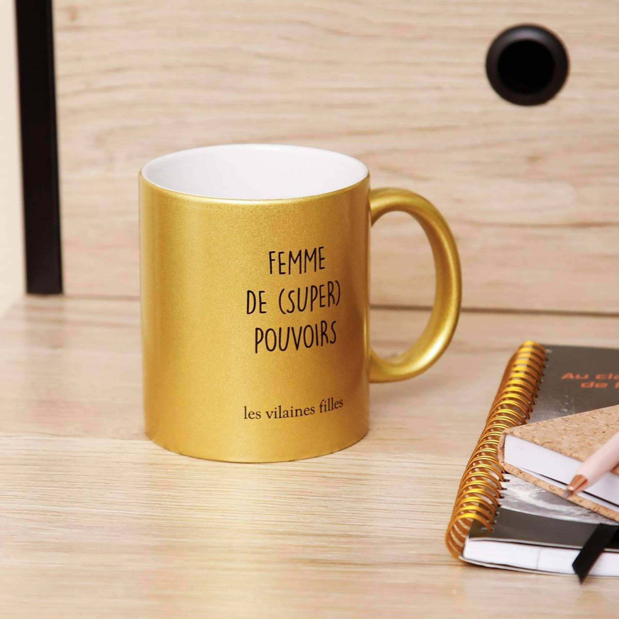 Gold Glitter Mug - Woman with Superpowers