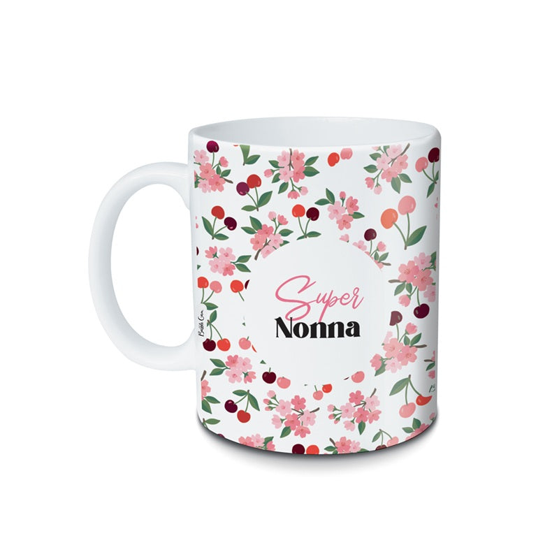 Mug 300ml – Super Nonna (cerises)