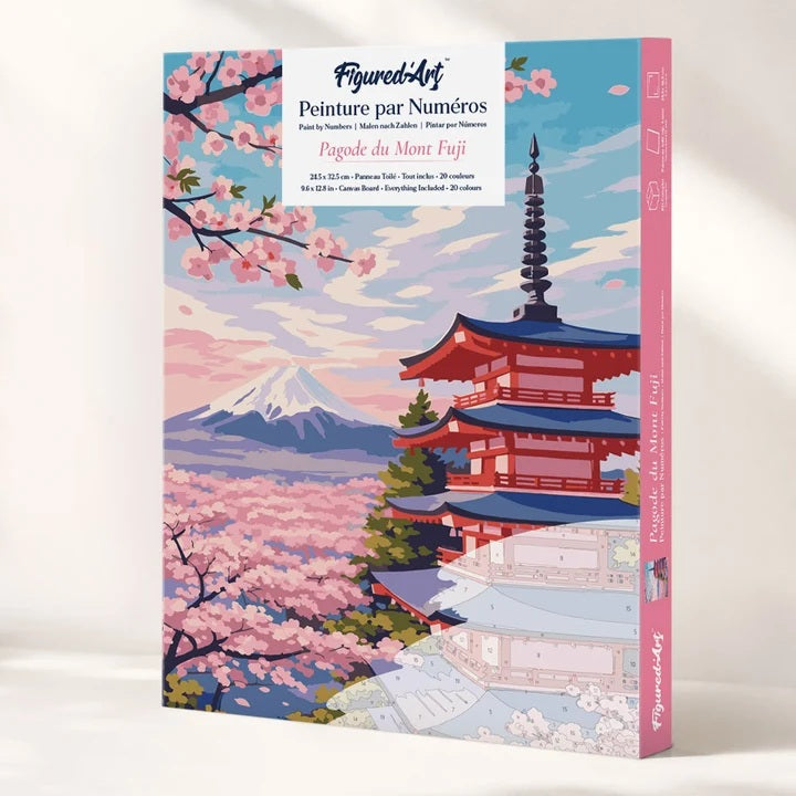 Peinture par numéros Coffret Pagode du Mont Fuji