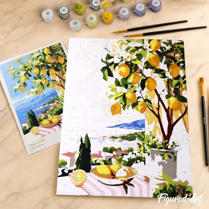 Peinture par numéros coffret Citrons d'été