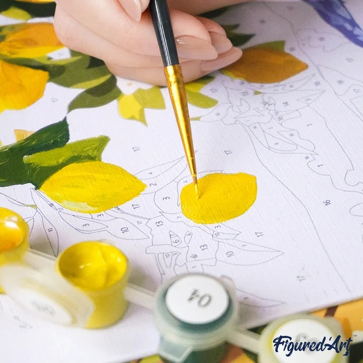 Peinture par numéros coffret Citrons d'été