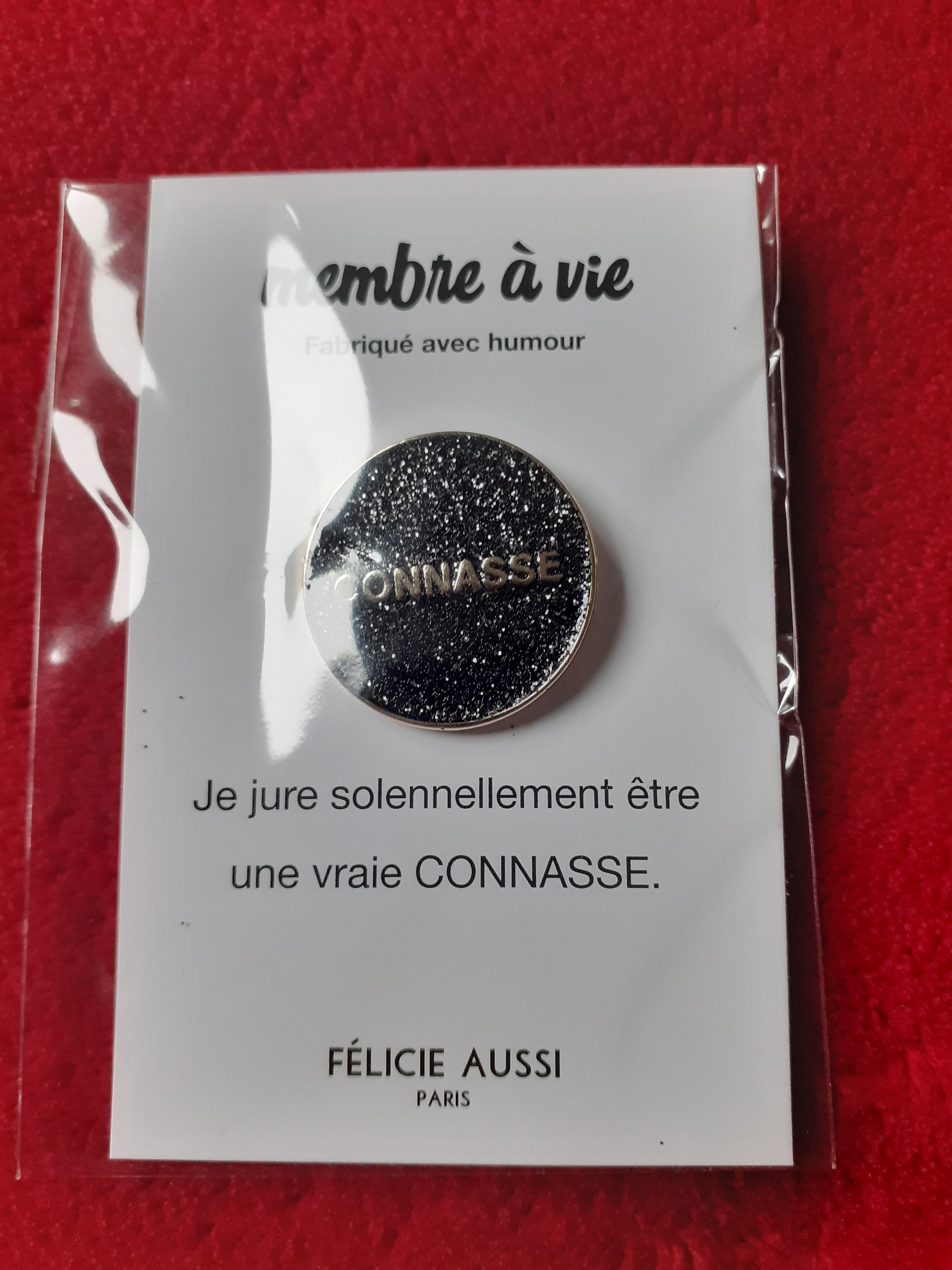 Glitter pin - CONNASSE - anthracite round