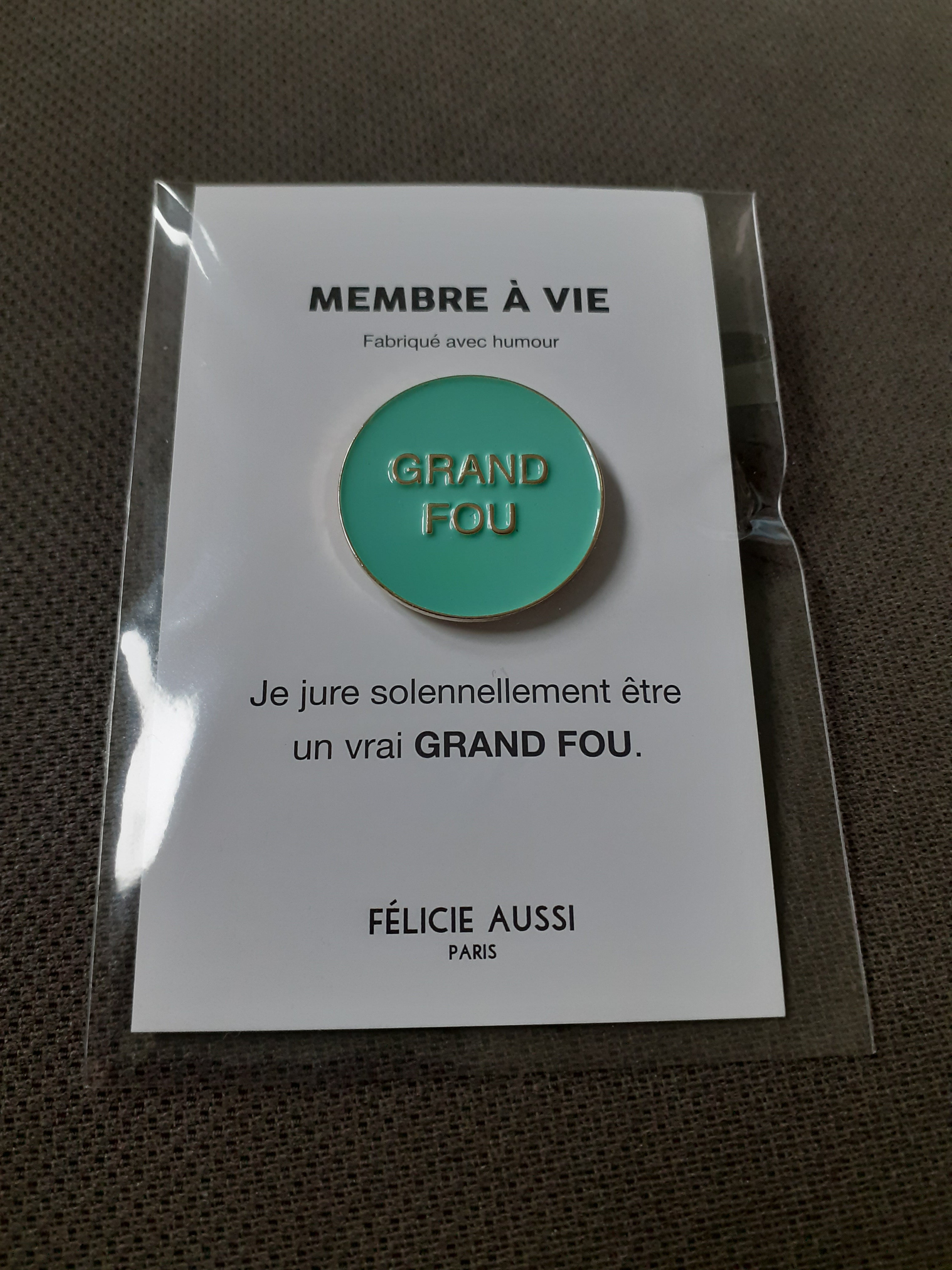 Pin – GRAND FOU – round turquoise