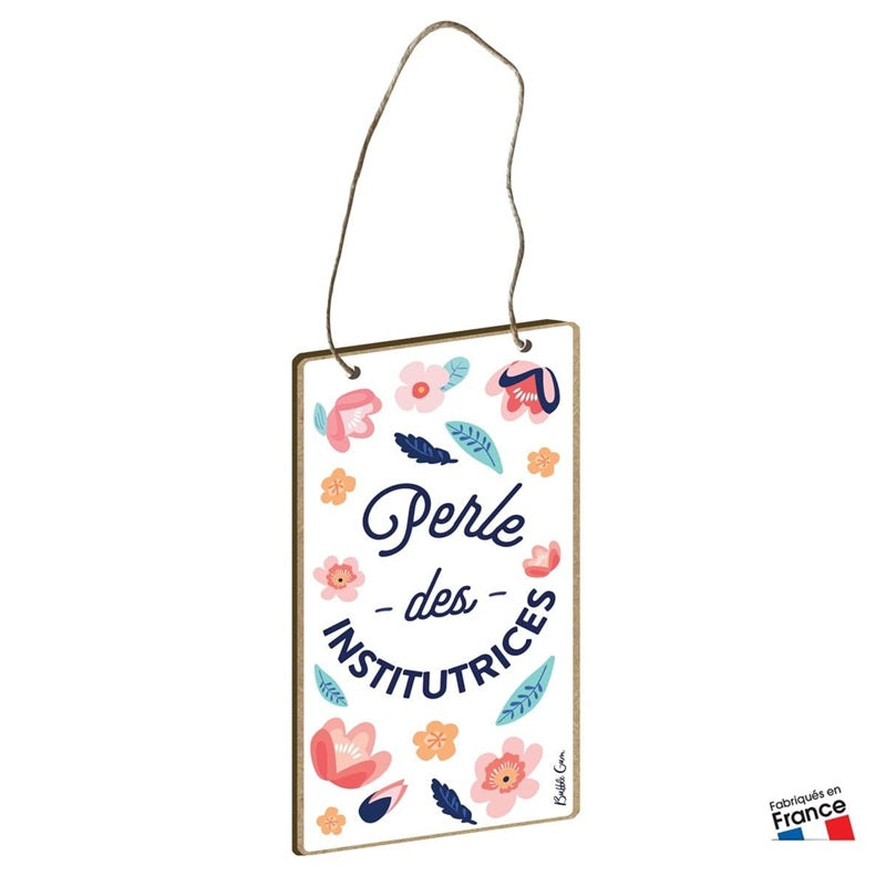Plaque bois MM - Perle des Institutrices