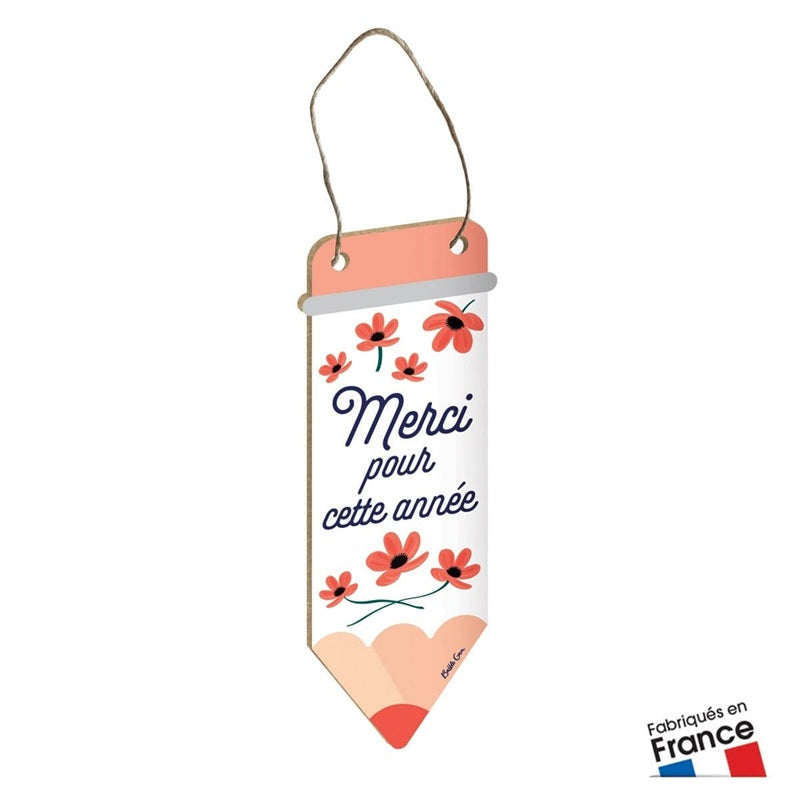 Plaque crayon PM - Merci pour cette année