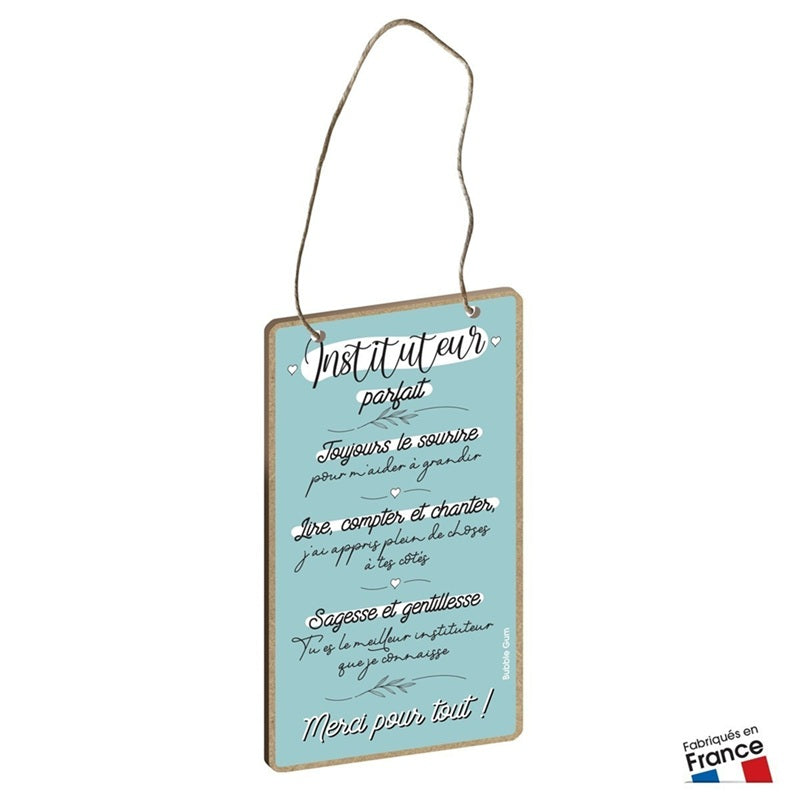 Plaque bois MM - Instituteur