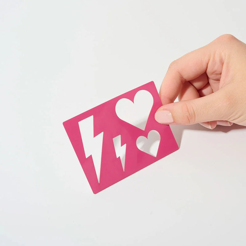 Si Si La Paillette - Hearts & Lightning Stencil