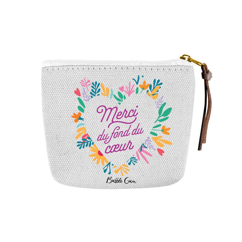Porte-Monnaie Coton - Merci du fond du coeur