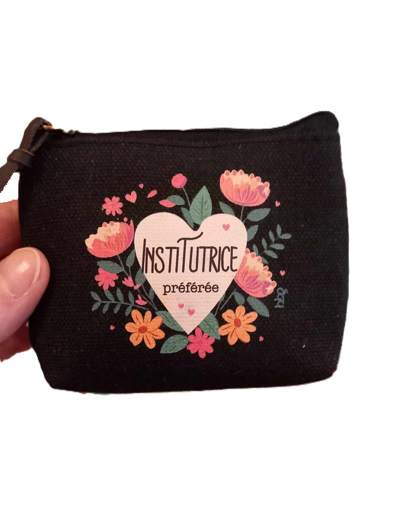 Porte-Monnaie Coton - Institutrice Préférée