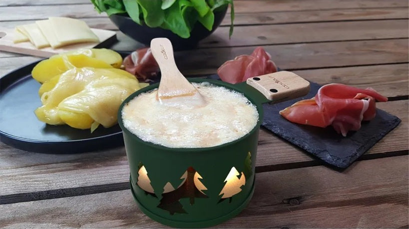 Raclette à la bougie - Coffret Sapins - Vert