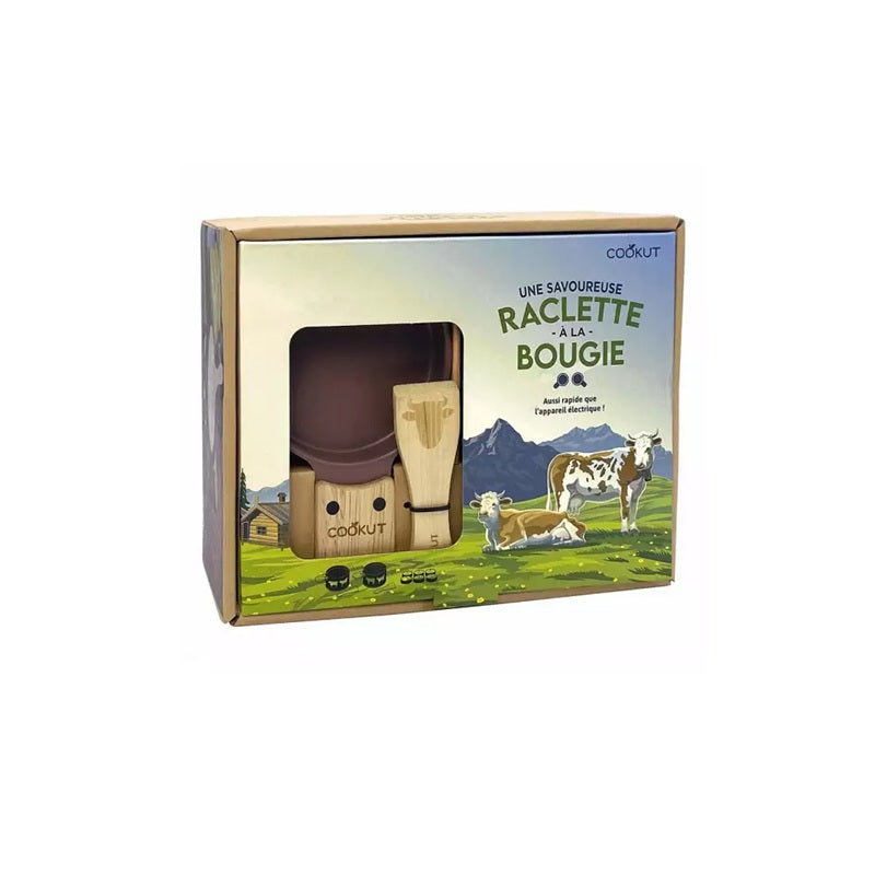 Raclette à la bougie - Coffret Vache - Taupe