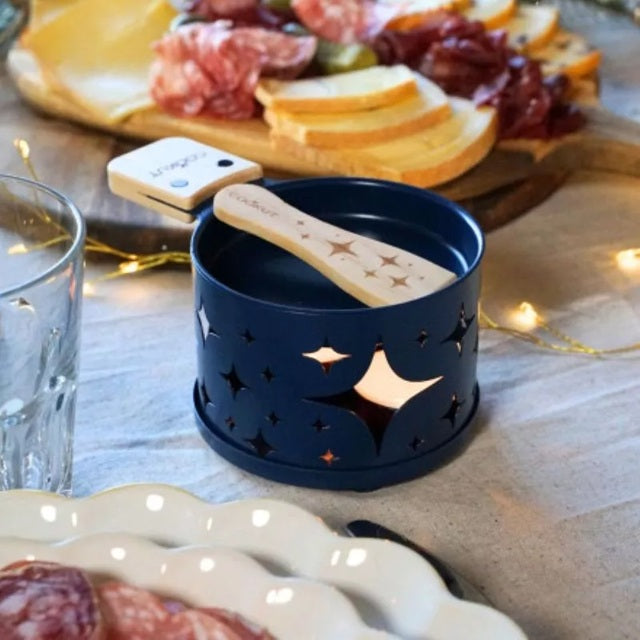 Candle Raclette Set - Stars - Blue