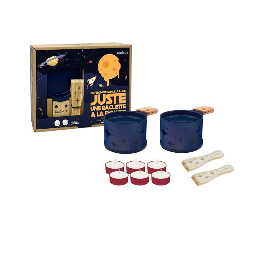 Candle Raclette Set - Stars - Blue