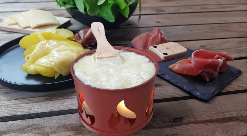 Raclette à la bougie - Coffret Feu - Rouge Bordeaux