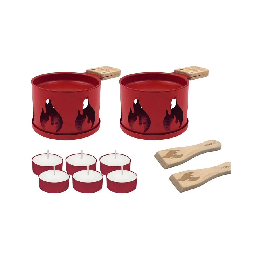 Candle Raclette Maker - Fire Set - Bordeaux Red