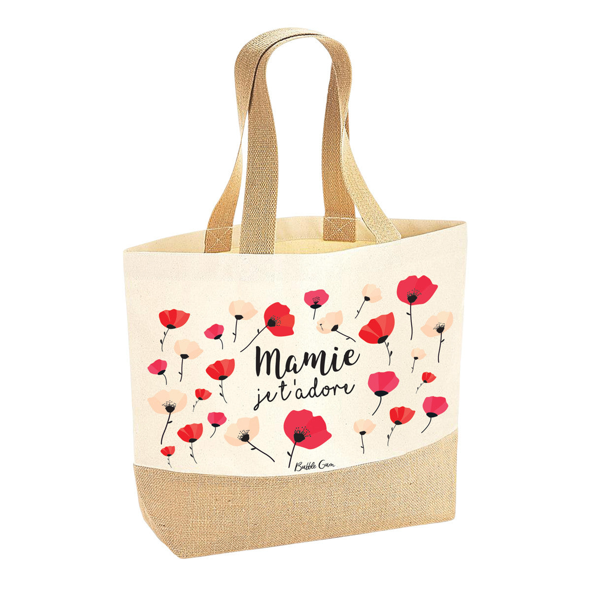 Sac Coton/Jute - Mamie je t'adore