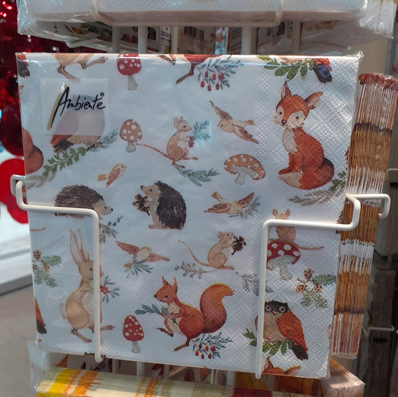 Serviettes en papier Animaux de la Forêt 33x33cm