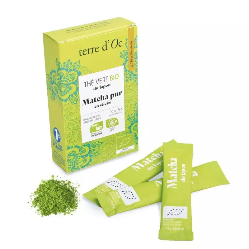 Terre d'Oc - Thé vert Matcha bio - 10 sticks
