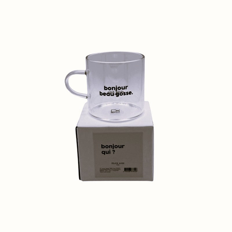 Félicie Aussi - Tasse en verre 80ml – BONJOUR BEAU GOSSE