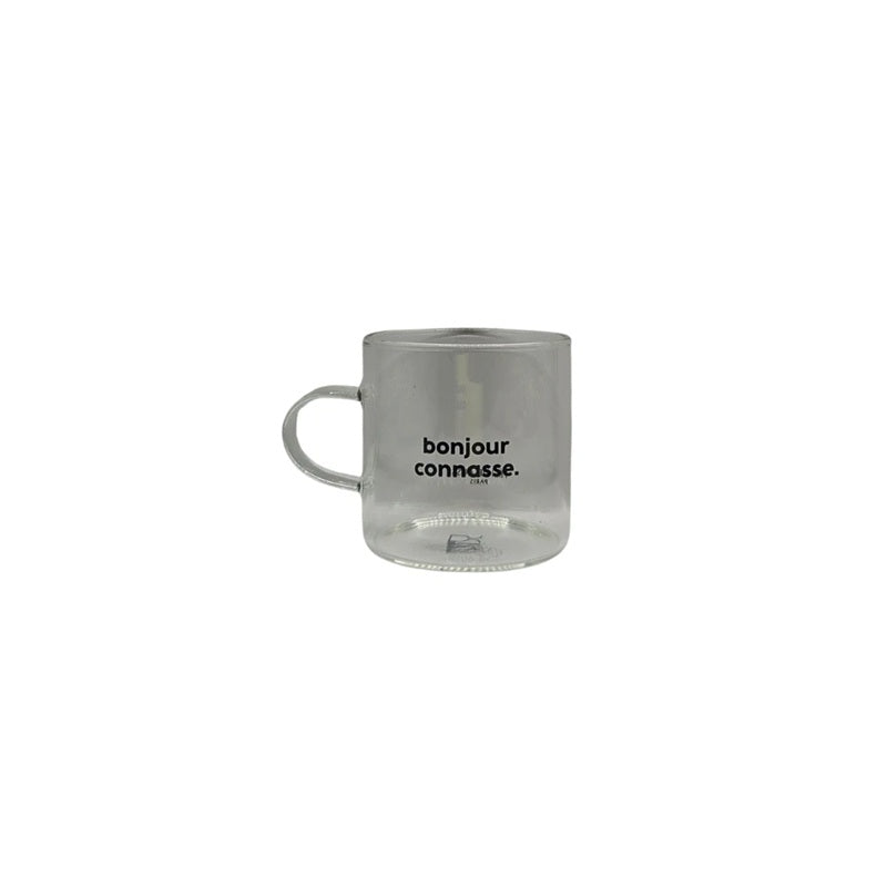 Félicie Aussi - Tasse en verre 80ml – BONJOUR CONNASSE
