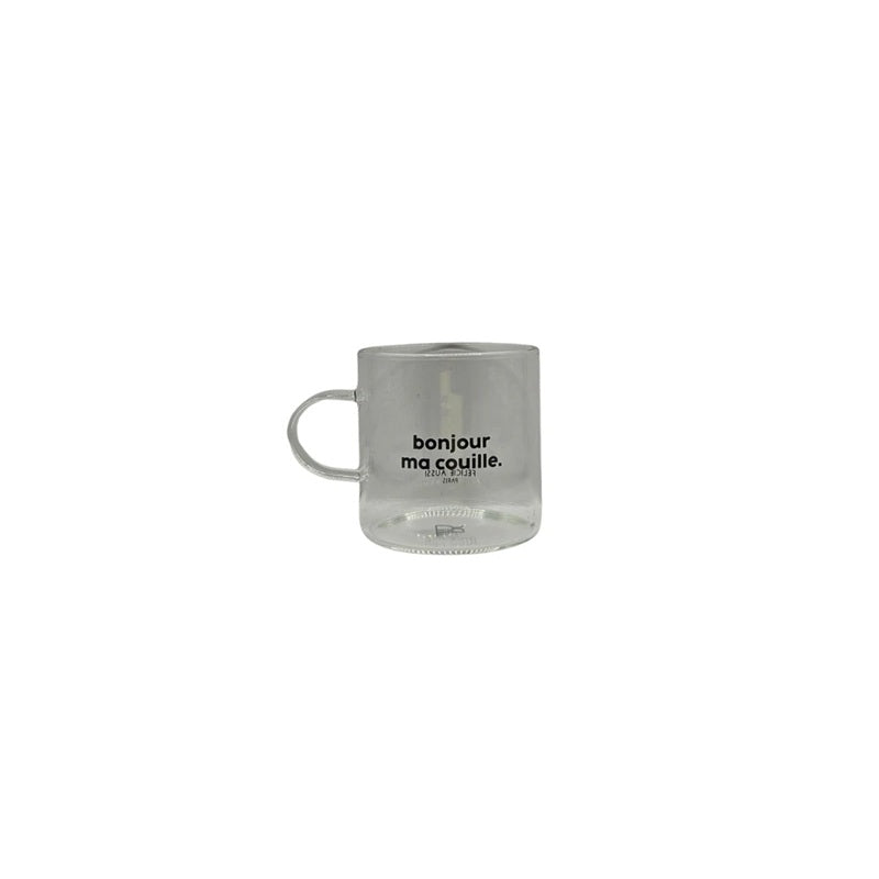 Félicie Aussi - Tasse en verre 80ml – BONJOUR MA COUILLE