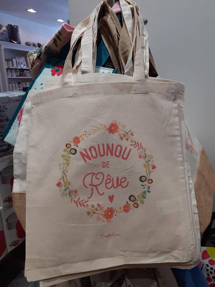 Tote bag naturel - Nounou de Rêve