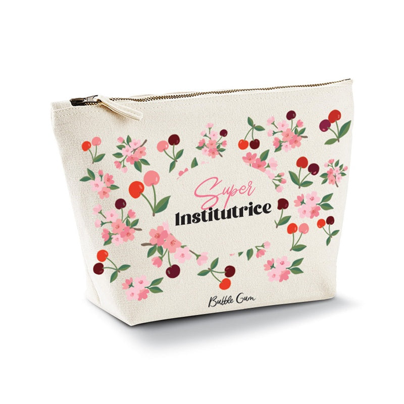 Trousse S - Super Institutrice (cerises)