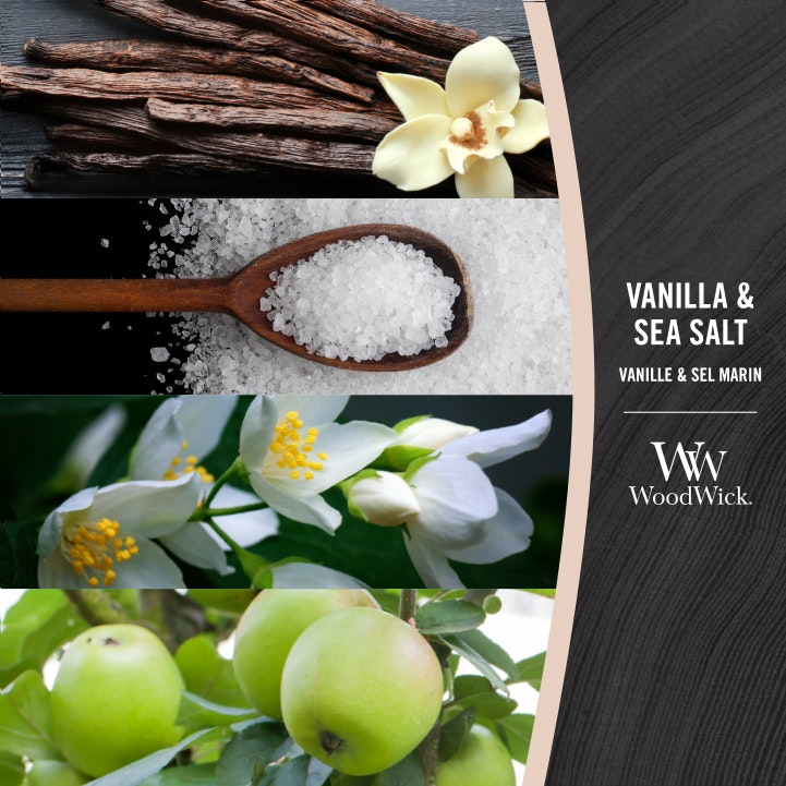 Woodwick Large Vanilla & Sea Salt (Vanilla & Sea Salt) 609gr