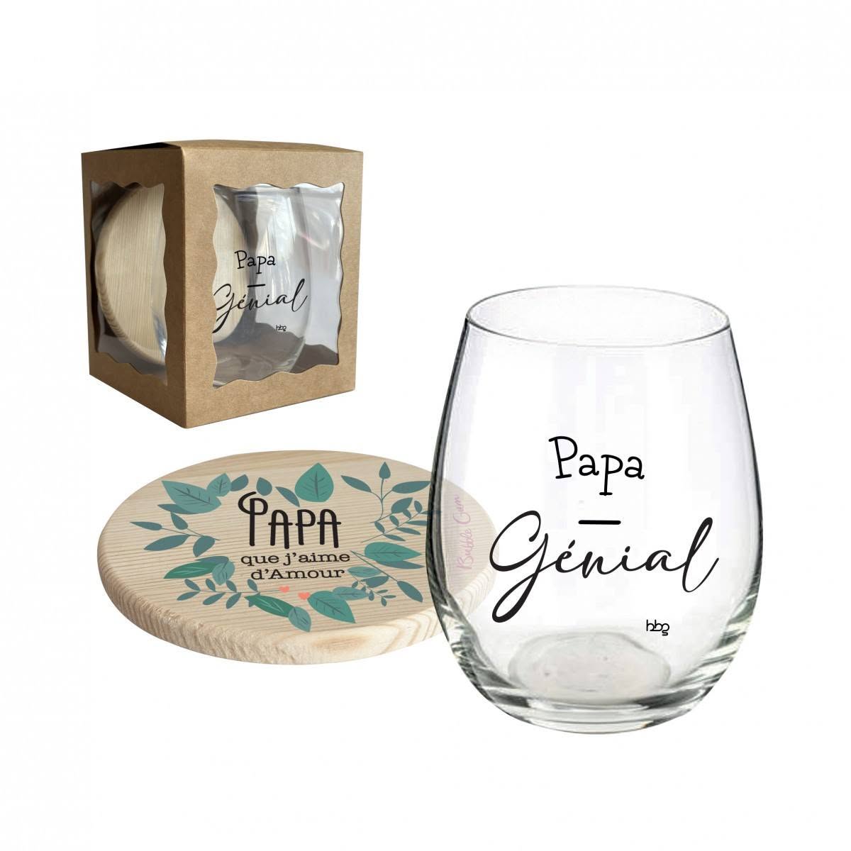 Glass and Coaster - Awesome Grandma
