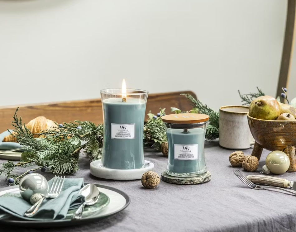 Woodwick Large Evergreen Cashmere 609gr