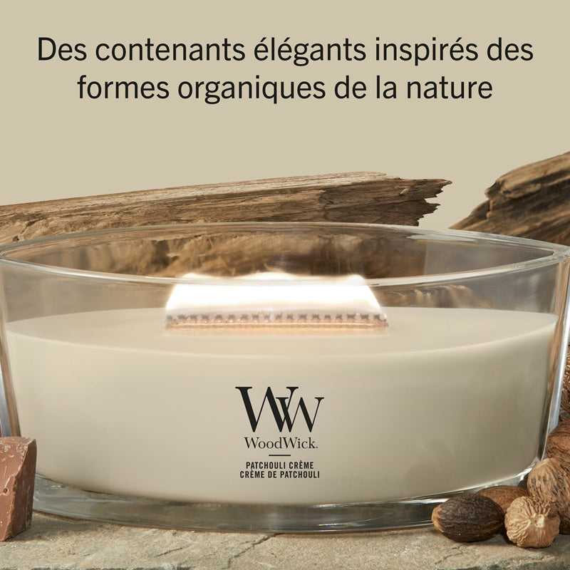 Woodwick Patchouli Crème ellipse