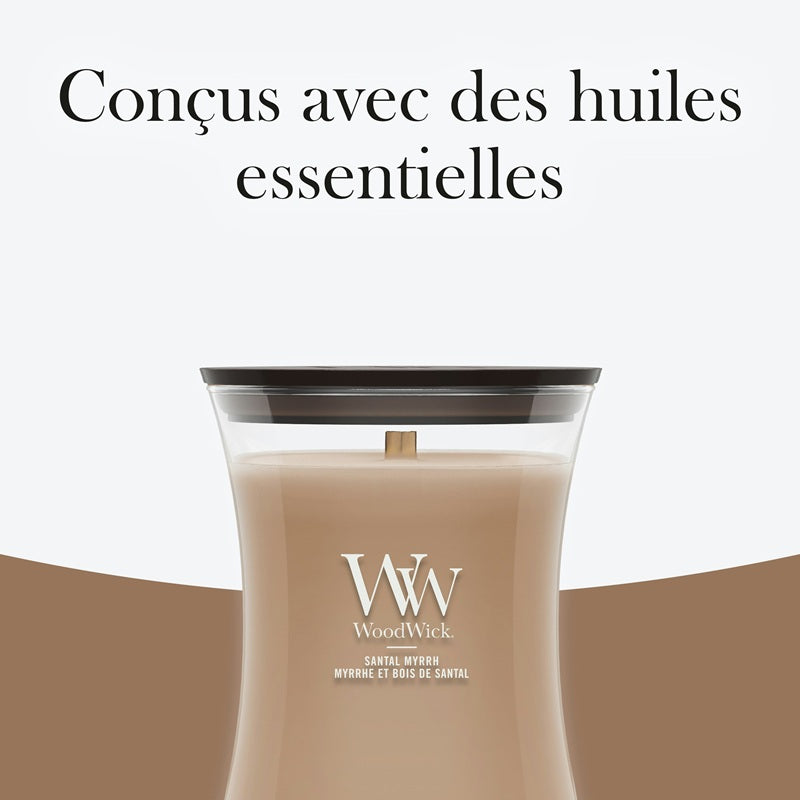 Woodwick Myrrhe & Bois de Santal Moyenne
