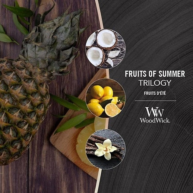 Woodwick Ellipse Trilogy Fruits of Summer (Fruits d'été) 453gr