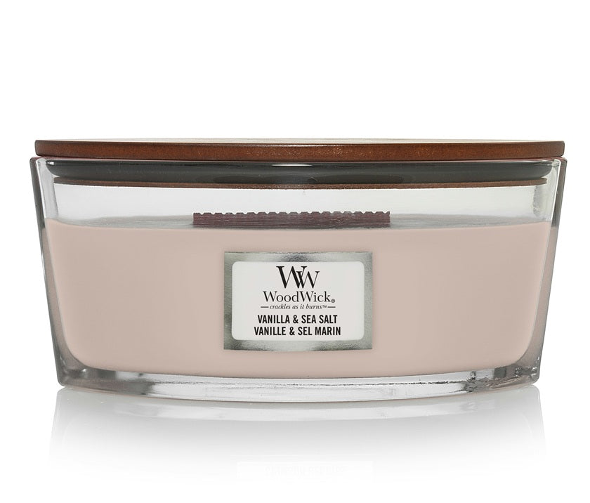 Woodwick Ellipse Vanilla & Sea Salt 453gr
