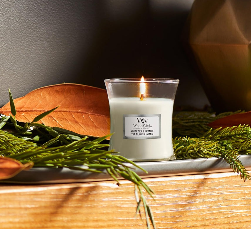 Woodwick Mini White Tea & Jasmine 85gr