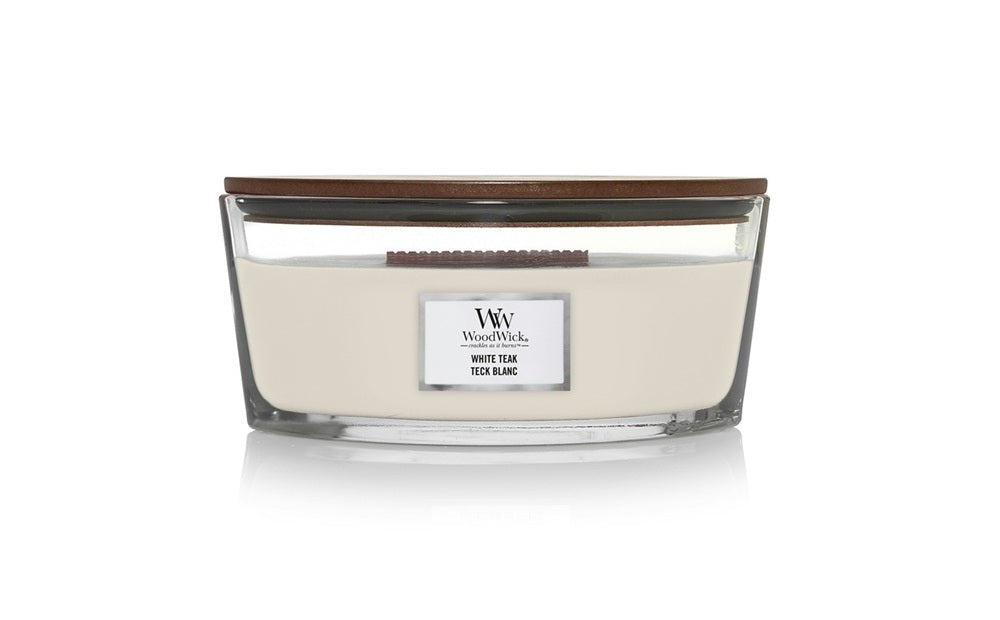Woodwick Ellipse White Teak 453g