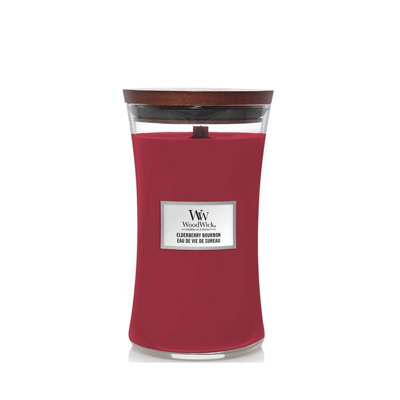 Woodwick Large Elderberry Bourbon (Eau de Vie de Sureau) 609gr